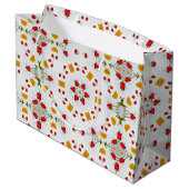 Blume des Atomkerns Vintag Große Geschenktüte (Rückseite Schrägansicht)