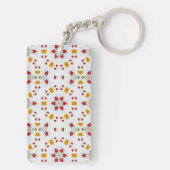 Blume des Atomkerns Vintag Schlüsselanhänger (Rückseite)