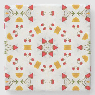 Blume des Atomkerns Vintag Steinuntersetzer