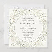 Blume des Babyatemens zum Hochzeitsempfang Einladung (Vorderseite)