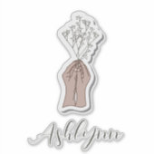 Blume des Babyattrades Aufkleber (Vorderseite)