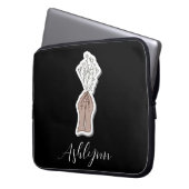 Blume des Babyattrades Laptopschutzhülle (Vorderseite Links)