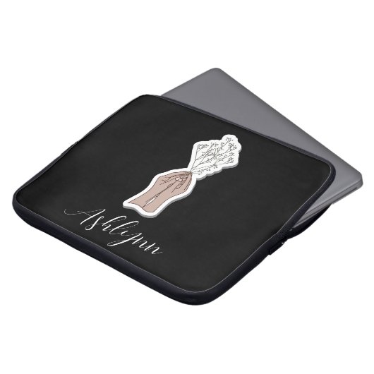 Blume des Babyattrades Laptopschutzhülle (Vorne Oben)