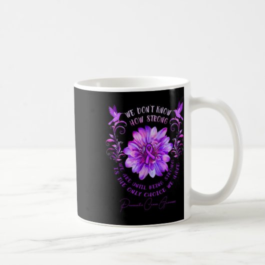 Blume des Bauchspeicheldrüsenkrebses Kaffeetasse (Rechts)