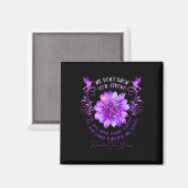 Blume des Bauchspeicheldrüsenkrebses Magnet (Vorderseite/Rückseite)