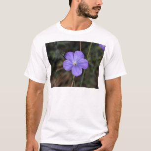Blume des beständigen oder blauen Flachses T-Shirt