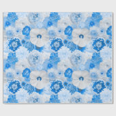 Blume des Blauen Gartens Geschenkpapier (Flach)