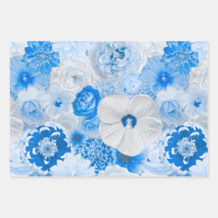 Blume des Blauen Gartens Geschenkpapier Set