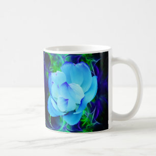 Blume des blauen Lotos und seine Bedeutung Kaffeetasse