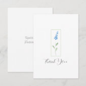 Blume des Blauen Wassers Dankeskarte (Vorne/Hinten)