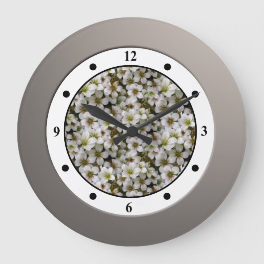 Blume des Blumengartens römische Ziffern Große Wanduhr (Vorderseite)