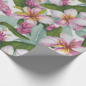 Blume des Blumenmusters Plumeria Geschenkpapier (Ecke)
