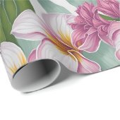 Blume des Blumenmusters Plumeria Geschenkpapier (Rolleneckpunkt)