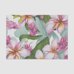 Blume des Blumenmusters Plumeria Seidenpapier