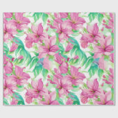 Blume des Blumenmusters Puakenikeni Geschenkpapier (Flach)