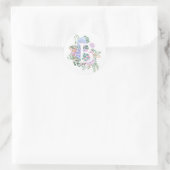 Blume des botanischen Alphabets B Hydrangea Runder Aufkleber (Tasche)