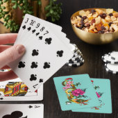 Blume des chinesischen Drachen Lotus blühen Spielkarten (In Situ)