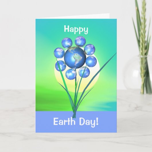 Blume des Earth Day Karte (Vorderseite)