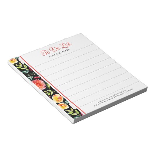 Blume des englischen Gartens Notizblock (angewinkelt)