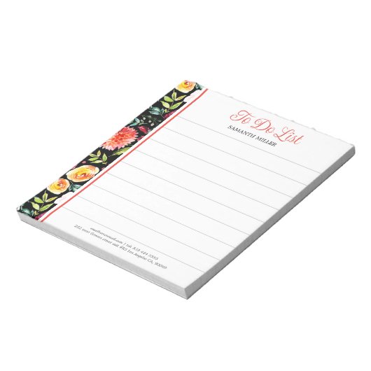 Blume des englischen Gartens Notizblock (Rotiert)