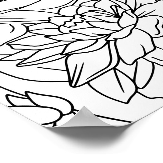 Blume des erwachsenen Lotus 1 Poster (Ecke)