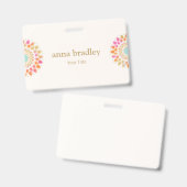 Blume des farbenfrohen Blütenlotus Ausweis (Vorder- & Rückseite)