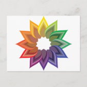 Blume des Farbrads Postkarte (Vorderseite)