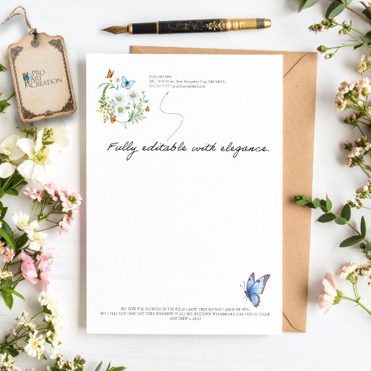 Blume des Felds Briefbogen