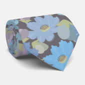 Blume des Fettgewebes und des blauen Kosmos Krawatte (Gerollt)
