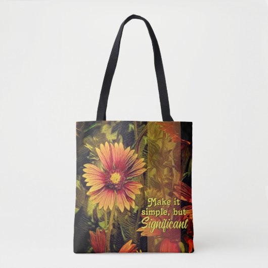 Blume des Feuerrads Tasche (Vorderseite)