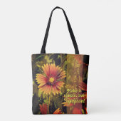 Blume des Feuerrads Tasche (Rückseite)