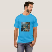 Blume des Fischflusses Malerei T-Shirt (Vorne ganz)