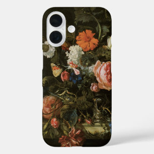 Blume des floralen Stilllebens in Vase, Vintag Bar iPhone 16 Hülle