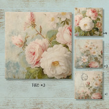 Blume des französischen Marktes Vintage Rosa und W