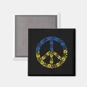 Blume des Friedens in der Ukraine Magnet (Vorderseite/Rückseite)