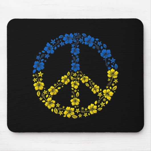 Blume des Friedens in der Ukraine Mousepad (Vorne)