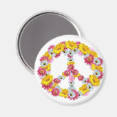 Blume des Friedens Magnet (Vorderseite/Rückseite)
