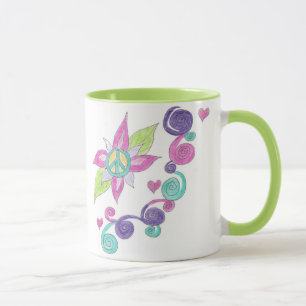 Blume des Friedens Tasse