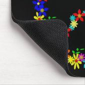 Blume des Friedenssymbols Power Mousepad (Ecke)