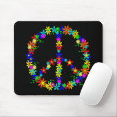 Blume des Friedenssymbols Power Mousepad (Mit Mouse)