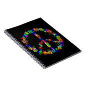 Blume des Friedenssymbols Power Notizblock (Rechte Seite)