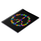 Blume des Friedenssymbols Power Notizblock (Linke Seite)