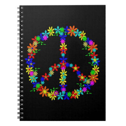 Blume des Friedenssymbols Power Notizblock (Vorderseite)