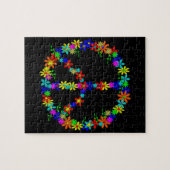 Blume des Friedenssymbols Power Puzzle (Horizontal)
