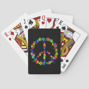 Blume des Friedenssymbols Power Spielkarten