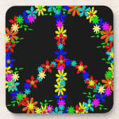 Blume des Friedenssymbols Power Untersetzer (Vorderseite)