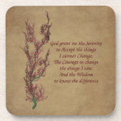 Blume des Gebetsgeschehens Inspiration Untersetzer (Vorderseite)