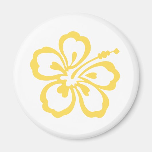 Blume des gelben Hibiskus 12 Magnet (Vorne)