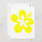 Blume des gelben Hibiskus Postkarte (Vorne/Hinten)