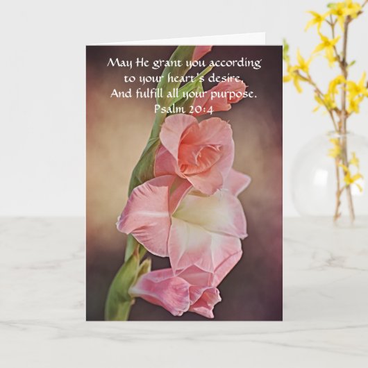 Blume des Glaubens Gladiolus Blume Geburtskarte Karte (Gelbe Blume)